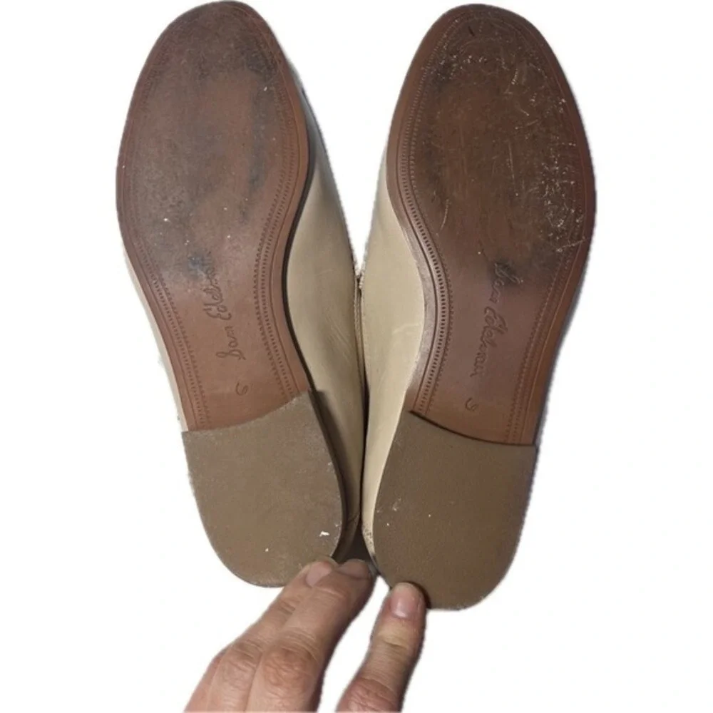 Sam Edelman Women's‎ Loafers Beige Textile Fabric Horsebit Slip On Shoes